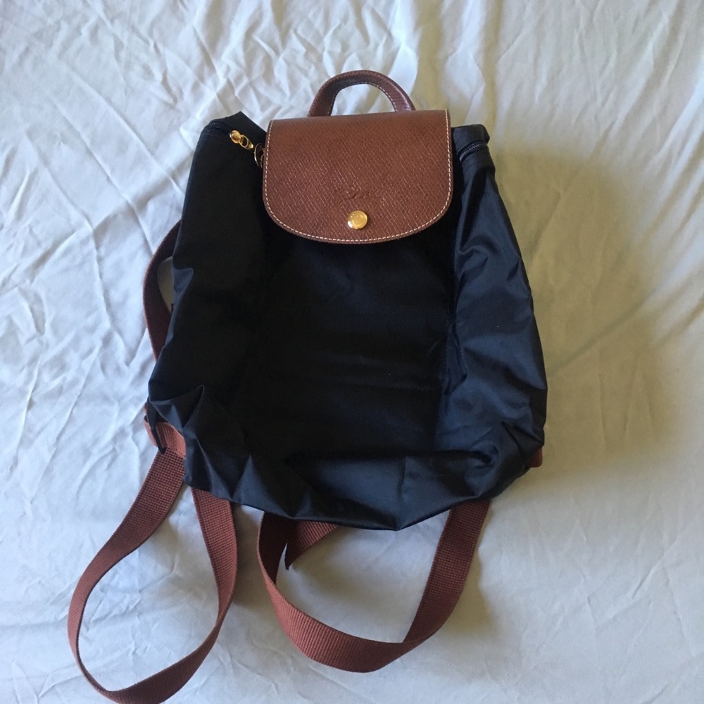 Black longchamp le pliage backpack